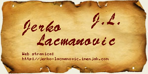 Jerko Lacmanović vizit kartica